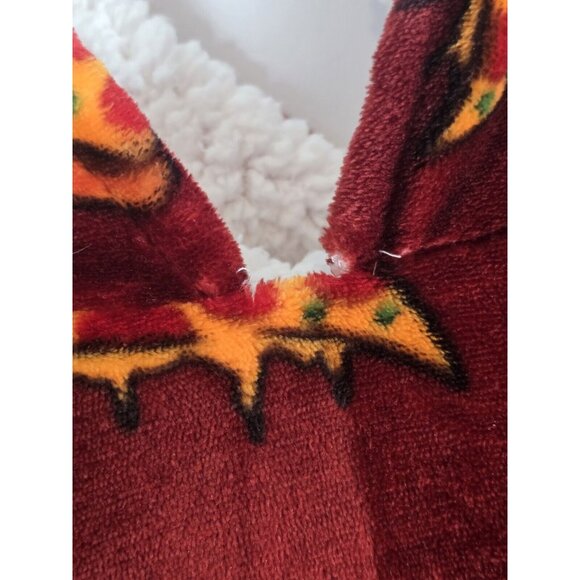THE OODIE Adult Oversized Hoodie Blanket Fleece Sherpa Pizza Print- ONE SIZE - Picture 10 of 14